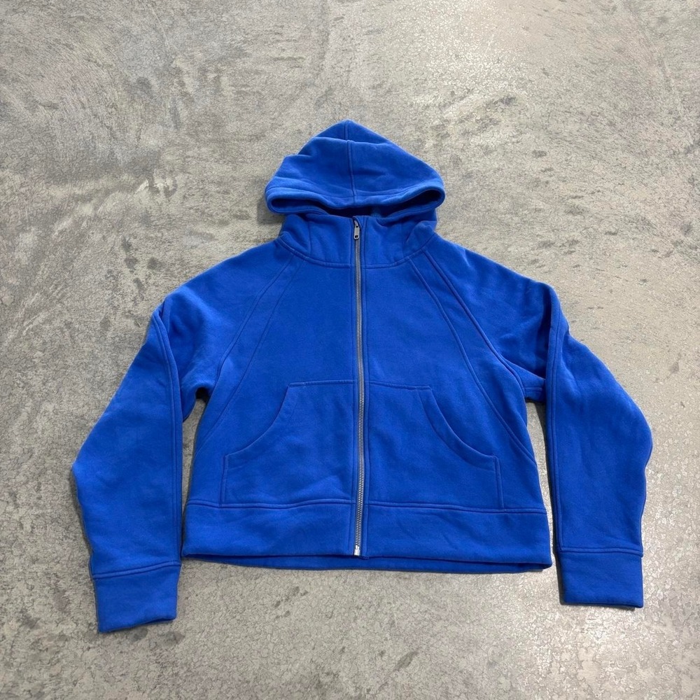 Blue Zip Up Hoodie Womens Size S No Tag Casual Full Zip Sweatshirt